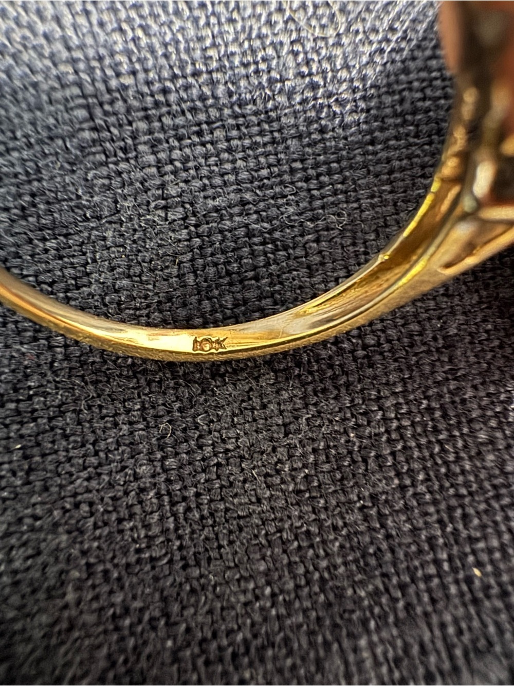 10k Gold Three-Stone Diamond Ring - Picture 4 of 6